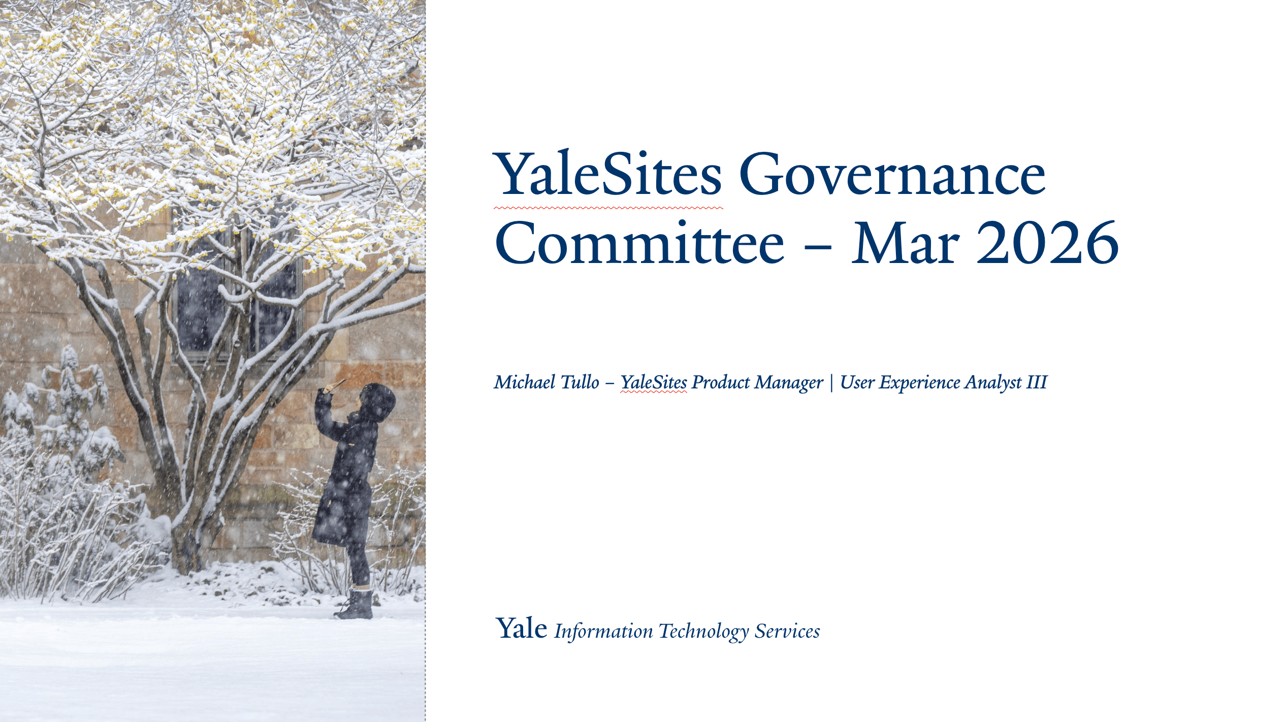 YaleSites — Operating a Platform at Scale