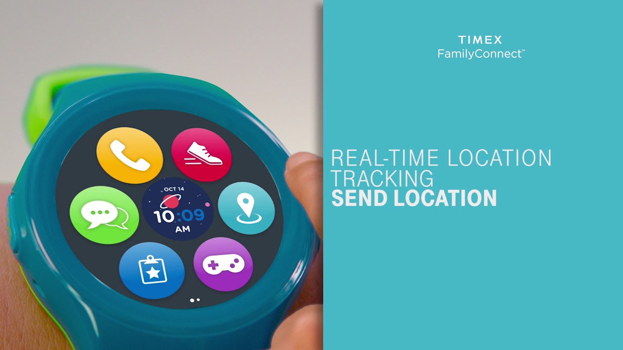 Timex Family Connect smartwatch and mobile app interface